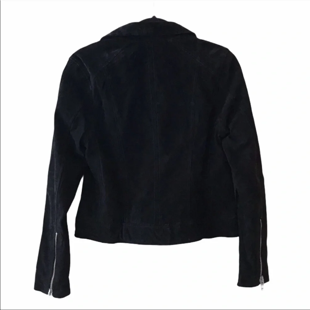 BLANK NYC Black 100% Suede Leather Moto Jacket - Picture 2 of 7